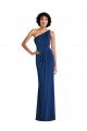 Outlet Grecian Inspired One Shoulder Twist Draped Maxi Spandex Bridesmaid Dress / Prom Dress