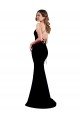 Outlet High Neck Low Criss Cross Back Formal Crepe Bridesmaid Dress / Prom Dress