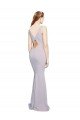 Outlet Cut-Out Back V-Neckline Mermaid Formal Crepe Bridesmaid Dress / Prom Dress Keyhole Back