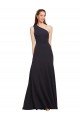 Outlet Fit and Flare Formal Crepe Bridesmaid Dress / Prom Dress with One Shoulder