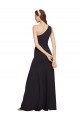Outlet Fit and Flare Formal Crepe Bridesmaid Dress / Prom Dress with One Shoulder
