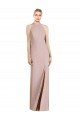 Outlet High Neck Cutout Halter Trumpet Bridesmaid Dress