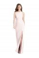 Outlet Diamond Cutout Back Trumpet Bridesmaid Dress / Prom Dress with Front Slit