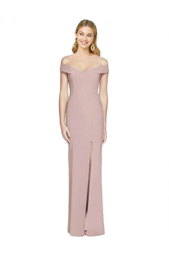 Outlet Off the Shoulder Criss Cross Back Trumpet Bridesmaid Dress / Prom Dress
