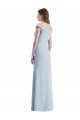 Outlet Romantic Off the Shoulder Long Maxi Bridesmaid Dress with Side Slit