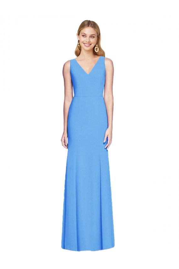 Outlet Flattering Trumpet Long Sleeveless Bridesmaid Dress / Prom Dress with Open Back