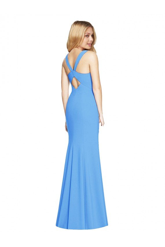 Outlet Flattering Trumpet Long Sleeveless Bridesmaid Dress / Prom Dress with Open Back
