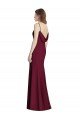 Outlet Open Cowl Back Bateau Neck Trumpet Bridesmaid Dress