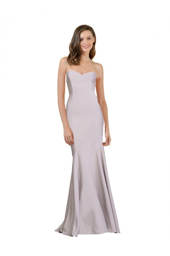Outlet Crepe Mermaid Bridesmaid Dress / Prom Dress with Low Back