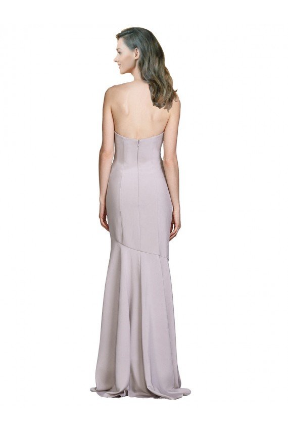 Outlet Crepe Mermaid Bridesmaid Dress / Prom Dress with Low Back