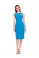 Outlet Sleeveless Formal Crepe Cocktail Dress / Homecoming Dress with Keyhole Off The Shoulder Detailing
