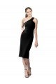 Outlet One Shoulder Short Formal Crepe Cocktail Length Bridesmaid Dress / Prom Homecoming Dress