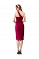 Outlet One Shoulder Short Formal Crepe Cocktail Length Bridesmaid Dress / Prom Homecoming Dress