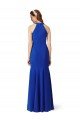 Outlet Halter V-Neck Long A-Line Formal Crepe Bridesmaid Dress / Prom Dress