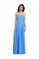 Outlet Strapless Pleated Skirt Crepe Bridesmaid Dress / Prom Dress with Pockets
