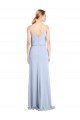 Outlet Feminine Cowl Neck Slim Floor Length Stretch Formal Crepe Bridesmaid Dress / Prom Dress