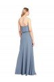 Outlet High Neck Sheath Sleeveless Stretch Formal Crepe Bridesmaid Dress / Prom Dress