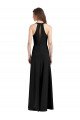 Outlet Sleek Halter V-Neck Long A-Line Stretch Formal Crepe Bridesmaid Dress / Prom Dress with Front Slit