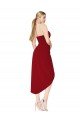 Outlet Cocktail Length Sweetheart Mermaid Wrap Formal Crepe Bridesmaid Dress / Prom Dress