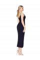 Outlet High Neck Spaghetti Straps Formal Crepe Short Cocktail Wrap Bridesmaid Dress / Prom Dress