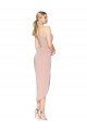 Outlet Knee Length One Shoulder Formal Crepe Short Wrap Bridesmaid Dress / Prom Dress