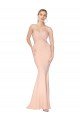 Outlet Sweetheart Shirred Neck Long Floor Length Formal Crepe Bridesmaid Dress / Prom Dress