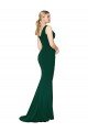 Outlet V-Neck Floor Length Long Formal Crepe Mermaid Bridesmaid Dress / Prom Dress