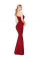 Outlet One Shoulder Long High Neck Sleeveless Mermaid Formal Crepe Bridesmaid Dress / Prom Dress