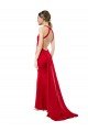 Outlet High Neck Mermaid Open Back Formal Crepe Maxi Bridesmaid Dress / Prom Dress with Train Detail
