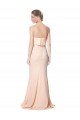 Outlet High Neck Strapless Long Formal Crepe Maxi Bridesmaid Dress / Prom Dress with Overlay