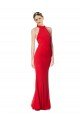Outlet Halter Neck Keyhole Back Sleeveless Formal Crepe Maxi Bridesmaid Dress / Prom Dress