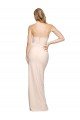 Outlet Full Length Low Back Strapless Formal Crepe Bridesmaid Dress / Prom Dress with Thigh High Side Split