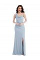 Outlet One Shoulder Draped Cowl Neck Maxi Bridesmaid Dress / Prom Dress