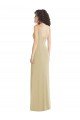 Outlet Wide Strap Slash Cutout Empire Formal Crepe Bridesmaid Dress / Prom Dress with Front Slit