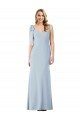 Outlet V-Back Bow Shoulder Trumpet Bridesmaid Dress / Prom Dress