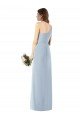 Outlet One Shoulder Crepe Trumpet Bridesmaid Dress / Prom Dress with Front Slit