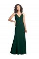 Outlet Form Fitting Stretch Formal Crepe A-Line Bridesmaid Dress / Prom Dress