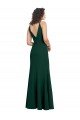 Outlet Form Fitting Stretch Formal Crepe A-Line Bridesmaid Dress / Prom Dress