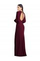 Outlet Puff Sleeves Long Maxi Briddesmaid Dress with Cutout Tie Back