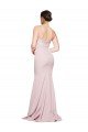Outlet Straight Neck Long Strapless Formal Crepe Bridesmaid Dress / Prom Dress with Soft Tulle Overlay and Small Train