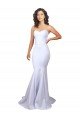 Outlet Simple Long Strapless Sweetheart Mermaid Crepe Beach Wedding Dress