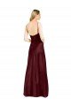 Outlet Sleek Spaghetti Straps V-Neck Formal Stretch Satin Bridesmaid Dress / Prom Dress with Center Front Slit