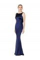 Outlet Sheath High Neck Formal Stretch Satin Bridesmaid Dress / Prom Dress Low Back