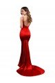 Outlet Long Pleated Formal Stretch Satin Bridesmaid Dress / Prom Dress with High Slit