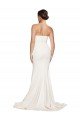 Outlet Strapless Cowl Neck Sweep Train Formal Stretch Satin Bridesmaid Dress / Prom Dress