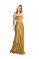 Outlet Sleek Strapless Long A-Line Formal Stretch Satin Bridesmaid Dress / Prom Dress
