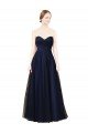 Outlet Draped Bodice Sweeheart Long Tulle Bridesmaid Dress