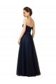 Outlet Elegant Lace and Tulle Long Strapless Bridesmaid Dress