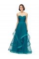 Outlet Sweetheart Tulle Bridesmaid Dress with Wide Waistband