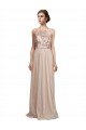 Outlet Sweetheart Tulle Bridesmaid Dress with High Neck Illusion Bodice